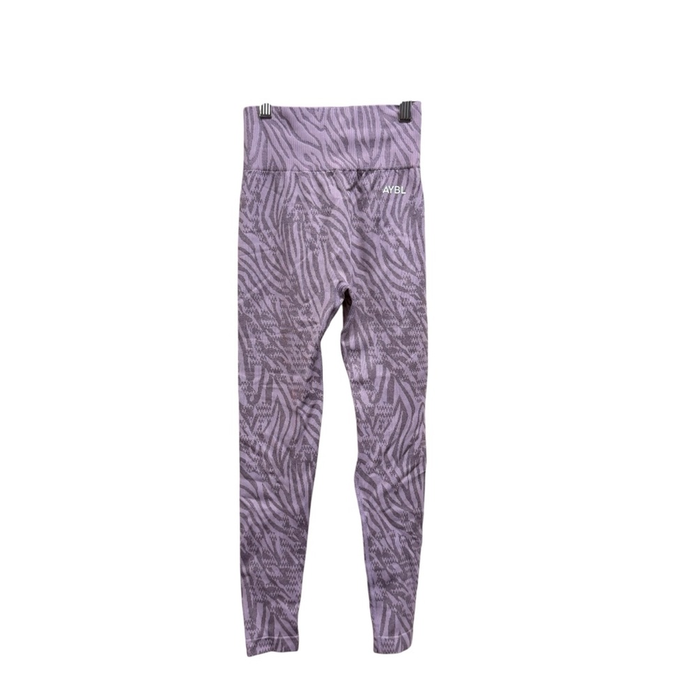 AYBL Mauve Zebra Print Leggings EUC Size Small - Picture 3 of 6